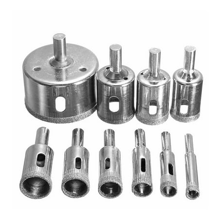 Dido Pack of 10 8-50mm Glass Hole Drilling Ceramic Drill Tools Carbon Steel Porcelain Bits Set Opener Replacement Accessories
Dido Pack of 10 8-50mm Glass Hole Drilling Ceramic Drill Tools Carbon Steel Porcelain Bits Set Opener Replacement Accessories