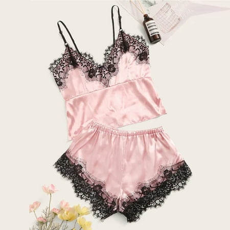 Pajamas For Women Plus Size Jioakfa Women Fun Elegant Fashion Print Lingerie Satin Sleepwear Pajama Suit Pink L
Pajamas For Women Plus Size Jioakfa Women Fun Elegant Fashion Print Lingerie Satin Sleepwear Pajama Suit Pink L
