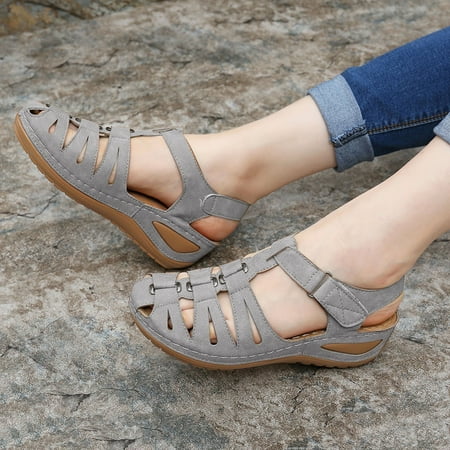 Mishuowoti sandals for women 2023 Roman Style Large Size Hook Loop Solid Comfort Wedge Sandals
Mishuowoti sandals for women 2023 Roman Style Large Size Hook Loop Solid Comfort Wedge Sandals
