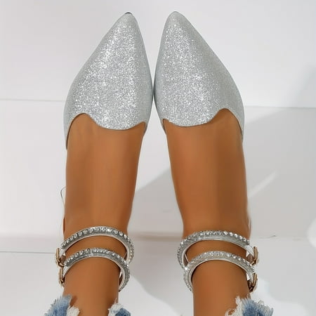 Women s Rhinestone Decor Flat Shoes Point Toe Buckle Strap Shoes Lightweight & Comfortable Shoes
Women s Rhinestone Decor Flat Shoes Point Toe Buckle Strap Shoes Lightweight & Comfortable Shoes