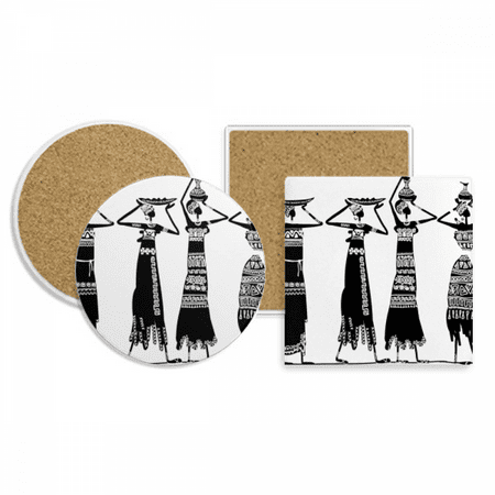 Pritive Africa Dresses Aboriginal Black Totems Coaster Cup Mug Holder Absorbent Stone Cork Base Set
Pritive Africa Dresses Aboriginal Black Totems Coaster Cup Mug Holder Absorbent Stone Cork Base Set