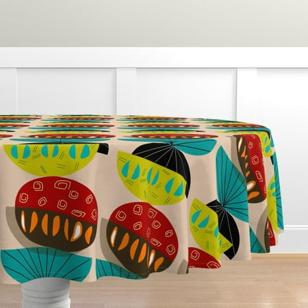 Cotton Sateen Tablecloth 70 Round - Retro Vintage Style Geometric Midcentury Pink Red Green Atomic 1950S 1960S Mid Century Halv Print Custom Table Linens by Spoonflower
Cotton Sateen Tablecloth 70 Round - Retro Vintage Style Geometric Midcentury Pink Red Green Atomic 1950S 1960S Mid Century Halv Print Custom Table Linens by Spoonflower