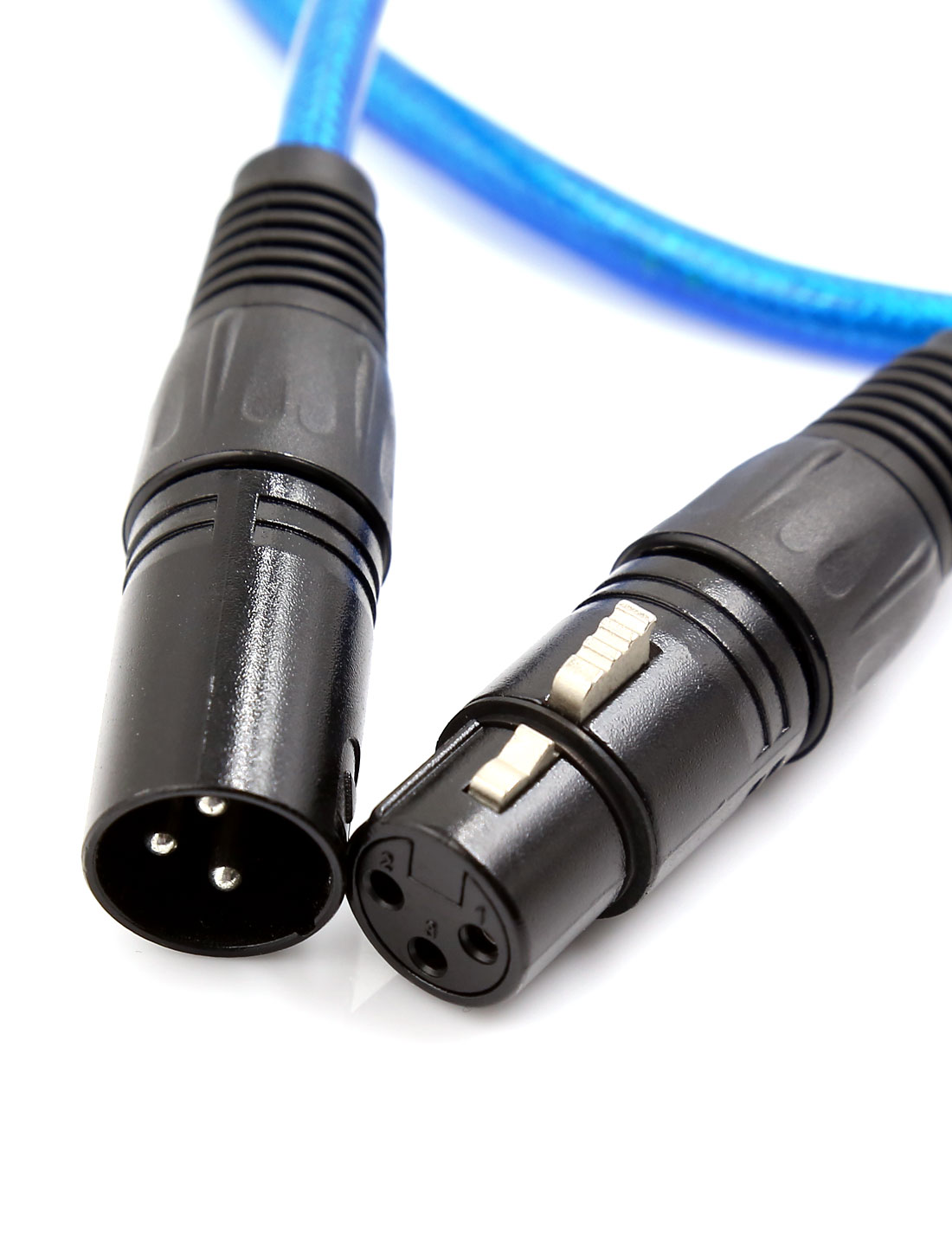 Blue 3 Terminals XLR Male to XLR Female Audio Adapter Cord Mic Cable 3