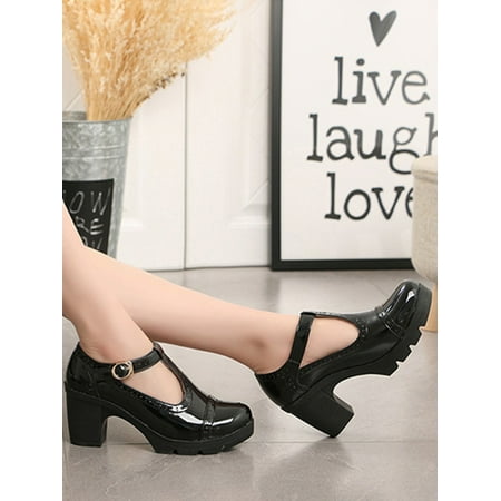 Gomelly Womens Pumps Ankle Strap Dress Pump Shoes Chunky Block Heel Mary Jane Fashion Heeled Shoe Women Ladies High Heels Black 7
Gomelly Womens Pumps Ankle Strap Dress Pump Shoes Chunky Block Heel Mary Jane Fashion Heeled Shoe Women Ladies High Heels Black 7