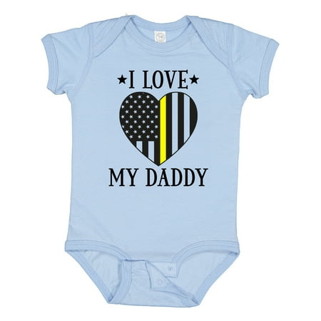 Inktastic Dispatcher Daddy Gold Line Emergency Gift Baby Boy or Baby Girl Bodysuit