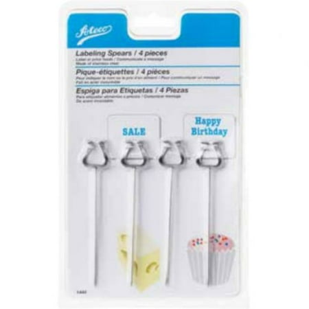 2 Pcs Ateco 1444 August Thomsen 4 Stainless Steel Labeling Spears Each