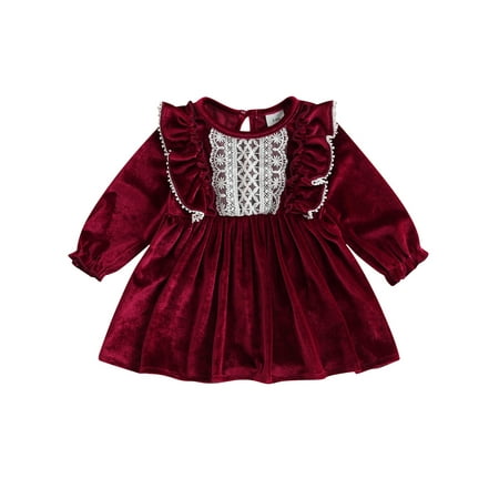 Raruxxin Toddler Baby Girls A-line Princess Dress Autumn Spring Long Sleeve Round Neck Ruffle Lace Trim Pleated Party Dresses
Raruxxin Toddler Baby Girls A-line Princess Dress Autumn Spring Long Sleeve Round Neck Ruffle Lace Trim Pleated Party Dresses