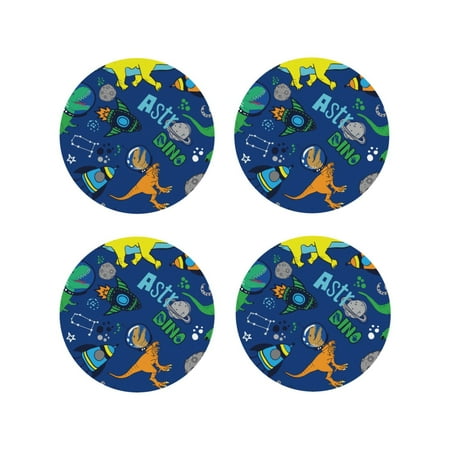 Pofeuu Dinosaur In Space Print Coasters for Drinks 4Pack PU Leather Coasters Bar Drink Coasters for Tabletop Protection Furniture from Damage-Round Shape
Pofeuu Dinosaur In Space Print Coasters for Drinks 4Pack PU Leather Coasters Bar Drink Coasters for Tabletop Protection Furniture from Damage-Round Shape