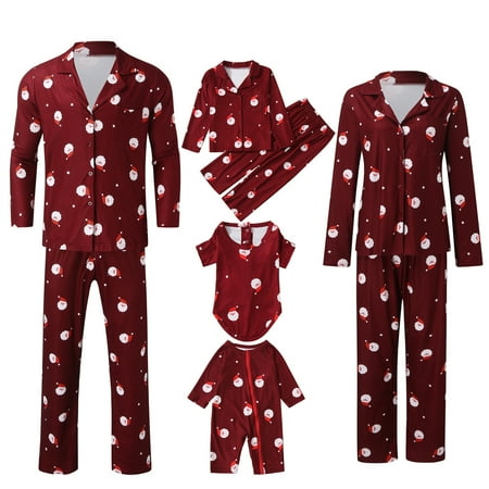 Family Matching Christmas Pajamas Set with Dog Cute Santa Print Party Pj Set Button Down Sleepwear with Pocket
Family Matching Christmas Pajamas Set with Dog Cute Santa Print Party Pj Set Button Down Sleepwear with Pocket
