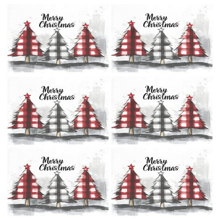 Ryvnso Placemats Set of 6 Christmas Trees Paint Dining Mats Heat-Resistant Non-Slip Washable Table Mat
Ryvnso Placemats Set of 6 Christmas Trees Paint Dining Mats Heat-Resistant Non-Slip Washable Table Mat