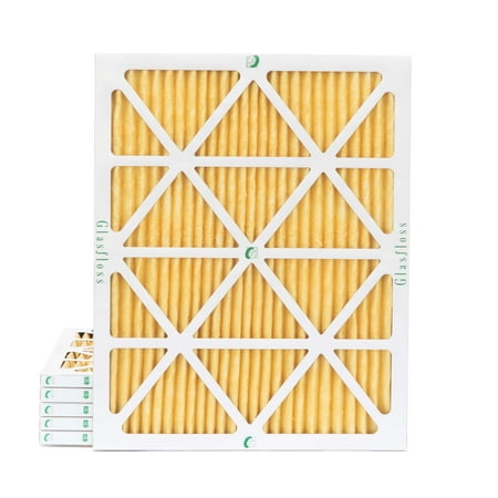 6 Pack of 20x24x1 MERV 11 Pleated Air Filters by Glasfloss. Actual Size: 19-3/8 x 23-3/8 x 7/8
6 Pack of 20x24x1 MERV 11 Pleated Air Filters by Glasfloss. Actual Size: 19-3/8 x 23-3/8 x 7/8