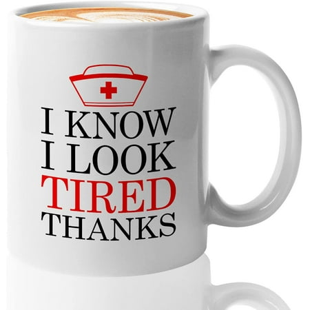 Novelty Nurse Coffee Mug - I Know I Look Tired Thanks - Hospital Healthcare Doctor RN Medic Medicine Coworker ER Nurse Educator Sarcasm 11 Oz
Novelty Nurse Coffee Mug - I Know I Look Tired Thanks - Hospital Healthcare Doctor RN Medic Medicine Coworker ER Nurse Educator Sarcasm 11 Oz