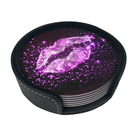 Round Pu Leather Coaster Rose Pink Glitter Heat - Resistant Beverage Cup Mat-Fancy Decor For Kitchen Office Dining Room Table - Drink Protector 6-Slice
Round Pu Leather Coaster Rose Pink Glitter Heat - Resistant Beverage Cup Mat-Fancy Decor For Kitchen Office Dining Room Table - Drink Protector 6-Slice
