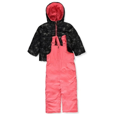 Pink Platinum Baby Girls 2-Piece Cloudy Snowsuit Set - black 12 months (Infant)