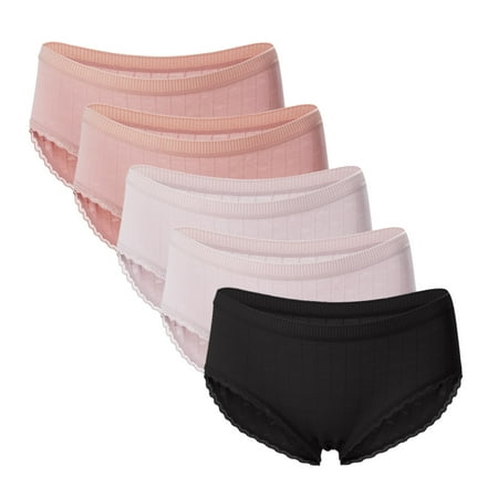 EUHDSSDE Follure Women s Sexy Thin Briefs In Solid Color With Lace Mid-Waist Underwear 5PC
EUHDSSDE Follure Women s Sexy Thin Briefs In Solid Color With Lace Mid-Waist Underwear 5PC