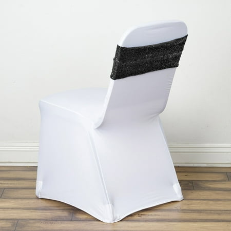 Efavormart 5pc x SEQUINED Spandex Chair Sash for Wedding Events Decor Chair Bow Sash Party Decoration Supplies - Black
Efavormart 5pc x SEQUINED Spandex Chair Sash for Wedding Events Decor Chair Bow Sash Party Decoration Supplies - Black
