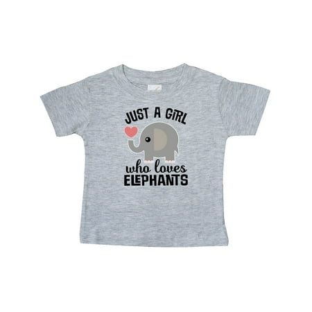 

Inktastic Just A Girl Who Loves Elephants Gift Baby Girl T-Shirt