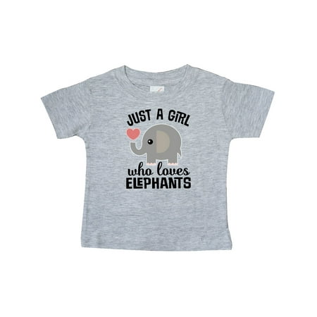 Inktastic Just A Girl Who Loves Elephants Gift Baby Girl T-Shirt