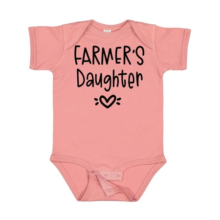 Inktastic Farmer s Daughter Heart Design Gift Baby Girl Bodysuit