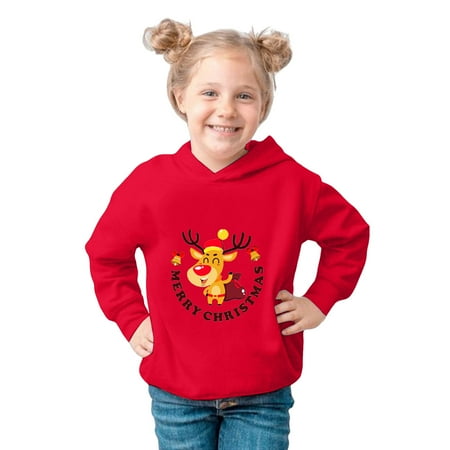 CHAOLEI Christmas Prints Toddler Boys Girls Pullover Sweatshirt Children Solid Plus Babies Hooded Color Top Girls Tops -Red 3-4 Years
CHAOLEI Christmas Prints Toddler Boys Girls Pullover Sweatshirt Children Solid Plus Babies Hooded Color Top Girls Tops -Red 3-4 Years