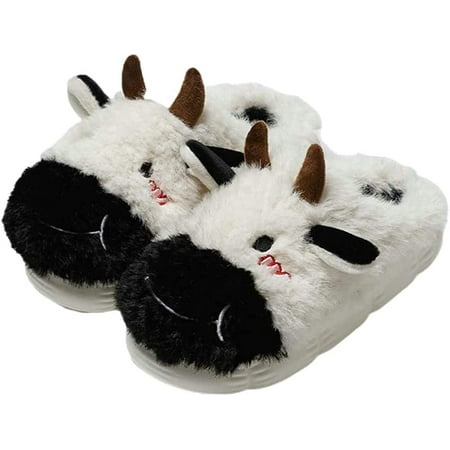 DanceeMangoo Cute Cow Slippers for Women Men Fluffy Faux Fur Soft Warm Anti-slip Fashion House Shoes Indoor Home Slippers 2022 Fall Winter
DanceeMangoo Cute Cow Slippers for Women Men Fluffy Faux Fur Soft Warm Anti-slip Fashion House Shoes Indoor Home Slippers 2022 Fall Winter