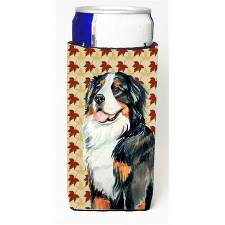 Bernese Mountain Dog Fall Leaves Portrait Michelob Ultra s For Slim Cans - 12 oz.