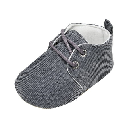 

Yinguo Baby Boys Girls Casual Single Shoes Plaid Printed Cotton First Walkers Shoes Grey One Size