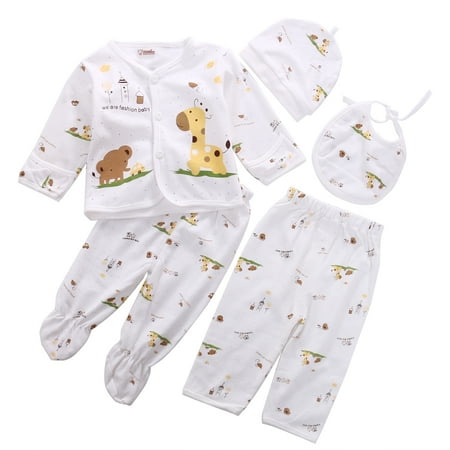 5Pcs Newborn Baby Cartoon Underwear Set Long Sleeve Tops+Long Pants+Footed Bottoms+Hat+Bibs Infant Cute Animals Outfits 0-3M
5Pcs Newborn Baby Cartoon Underwear Set Long Sleeve Tops+Long Pants+Footed Bottoms+Hat+Bibs Infant Cute Animals Outfits 0-3M