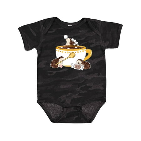 Inktastic Cute Hot Chocolate Hedgehogs Gift Baby Boy or Baby Girl Bodysuit