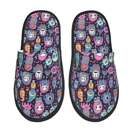 Noikeo Funny colorful skull ghost Pattern Cozy Slippers Indoor for Women and Mens Fuzzy House Shoes Soft Plush Warm Slip-on Slippers-Large
Noikeo Funny colorful skull ghost Pattern Cozy Slippers Indoor for Women and Mens Fuzzy House Shoes Soft Plush Warm Slip-on Slippers-Large