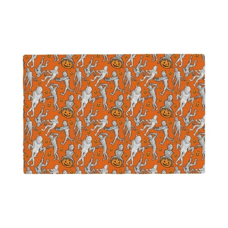 Placemats Set of 4 Halloween mummy Heat Resistant Non - Slip Place mats Waterproof table mat for Kitchen Dining-6片装 
Placemats Set of 4 Halloween mummy Heat Resistant Non - Slip Place mats Waterproof table mat for Kitchen Dining-6片装