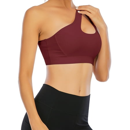 SHCKE Women One Shoulder Cut Out Sports Bra Hollow back Yoga Top Fitness Workout Bra With Removable Pad
SHCKE Women One Shoulder Cut Out Sports Bra Hollow back Yoga Top Fitness Workout Bra With Removable Pad