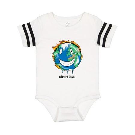 Inktastic This is Fine Earth on Fire Gift Baby Boy or Baby Girl Bodysuit