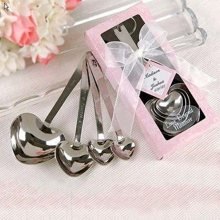 Walbest 4Pcs/Set Heart Shaped Stainless Steel Measuring Spoons Wedding Shower Favors
Walbest 4Pcs/Set Heart Shaped Stainless Steel Measuring Spoons Wedding Shower Favors