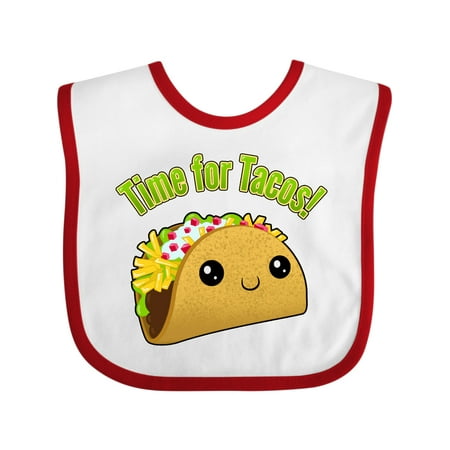 Inktastic Time for Tacos- Cute Taco Gift Baby Boy or Baby Girl Bib