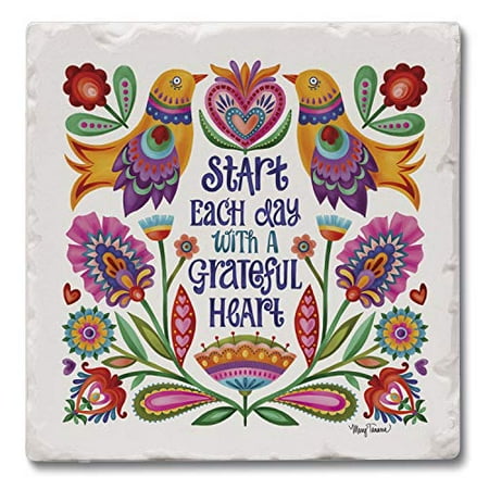 CounterArt Start Each Day Single Absorbent Stone Tumbled Tile Coaster Made in the USA
CounterArt Start Each Day Single Absorbent Stone Tumbled Tile Coaster Made in the USA