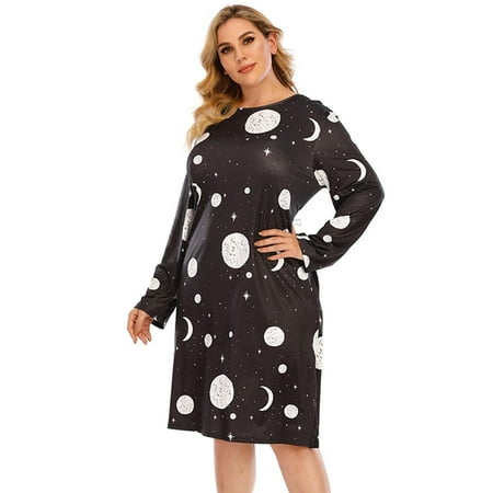 Womens Plus Size Nightgowns Round Neck Loungewear Short Sleeve Sleepwear Plus Size Night Wear XL-5XL
Womens Plus Size Nightgowns Round Neck Loungewear Short Sleeve Sleepwear Plus Size Night Wear XL-5XL