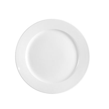 Franklin Plate Rolled Edge 10-1/4 Dia X 1 H Stoneware European White 3 packs