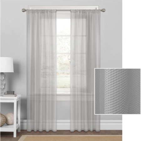 Mainstays Embossed Sheer Window Curtain Panel