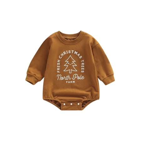 Christmas Infant Baby Girl Boy Sweatshirt Romper Xmas Tree Letters Print Jumpsuit Long Sleeve Bodysuit Pullover Top
Christmas Infant Baby Girl Boy Sweatshirt Romper Xmas Tree Letters Print Jumpsuit Long Sleeve Bodysuit Pullover Top