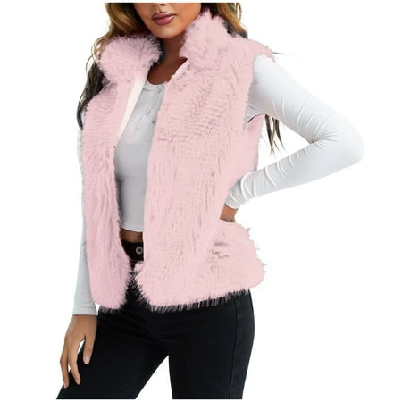 Faux Fur Vest for Women Warm Winter Coat Sleeveless Stand Collar Furry Jacket Outerwear
Faux Fur Vest for Women Warm Winter Coat Sleeveless Stand Collar Furry Jacket Outerwear