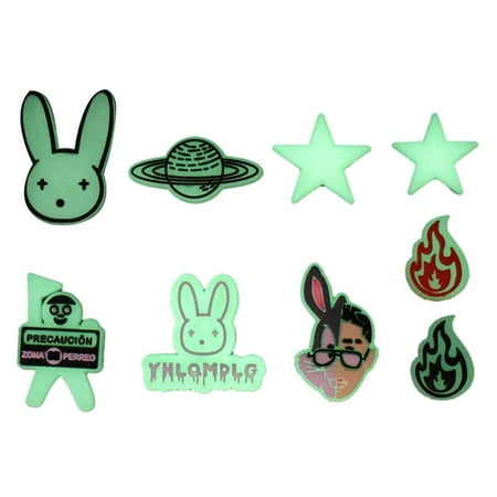 Shoe Charm Pins Glow in the Dark Shoe Charms for Bracelets Wristbands Shoes Gift