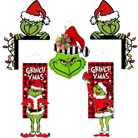5PCS Christmas Gr1nch Pendants Green Monster Hanging Banner French Window Hanging Flag Xmas Thief Decor For Home Creative Green Monster Christmas Door Corner Decoration
5PCS Christmas Gr1nch Pendants Green Monster Hanging Banner French Window Hanging Flag Xmas Thief Decor For Home Creative Green Monster Christmas Door Corner Decoration