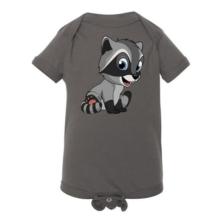 Cute Raccoon Sitting Bodysuit Infant -Image by Shutterstock 6 Months