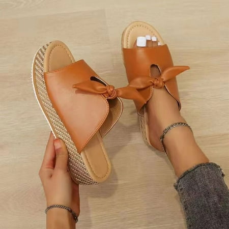 Foraging dimple Summer New Thick Bottom Fish Lips Bow Slippers Women s Large Size Beach Shoes Brown
Foraging dimple Summer New Thick Bottom Fish Lips Bow Slippers Women s Large Size Beach Shoes Brown
