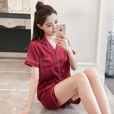 DanceeMangoo Short Sleeve Silk Pajamas Spring Women Summer Pajama Sets Silk Sleepwear Pyjamas 3XL 4XL 5XL Combination Nightwear
DanceeMangoo Short Sleeve Silk Pajamas Spring Women Summer Pajama Sets Silk Sleepwear Pyjamas 3XL 4XL 5XL Combination Nightwear