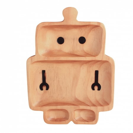 Petits Et Maman Kids Wood Plate Robot
