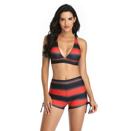 Promotion Clearance Women s Sports V-neck Backless Bikini Two Pieces Set Strap Cross Swimsuit Retro Tie Dye Bra And Boxer Suit Red 2XL
Promotion Clearance Women s Sports V-neck Backless Bikini Two Pieces Set Strap Cross Swimsuit Retro Tie Dye Bra And Boxer Suit Red 2XL