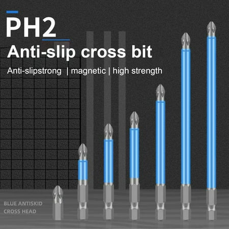 XWQ PH2 25-150mm 6.35mm Hex Shank Cross Screwdriver Bit Cross Head Widely Used Hand Tools Accessories Electric Screwdriver Bit for Electric Drill
XWQ PH2 25-150mm 6.35mm Hex Shank Cross Screwdriver Bit Cross Head Widely Used Hand Tools Accessories Electric Screwdriver Bit for Electric Drill