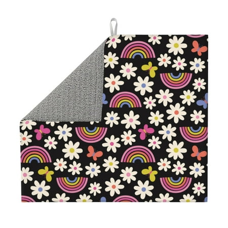Dish Drying Mat - Drying Matt Kitchen Counter Rainbow flowers Absorbent Dish Mat Drying Kitchen Mat Drying Mat for Kitchen Counter Dish Drying Pad (9.06 x 8.27) inches
Dish Drying Mat - Drying Matt Kitchen Counter Rainbow flowers Absorbent Dish Mat Drying Kitchen Mat Drying Mat for Kitchen Counter Dish Drying Pad (9.06 x 8.27) inches